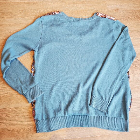 Ema Blue's Portuguese Tile Print Long Sleeved T-Shirt - Picture 6 of 6